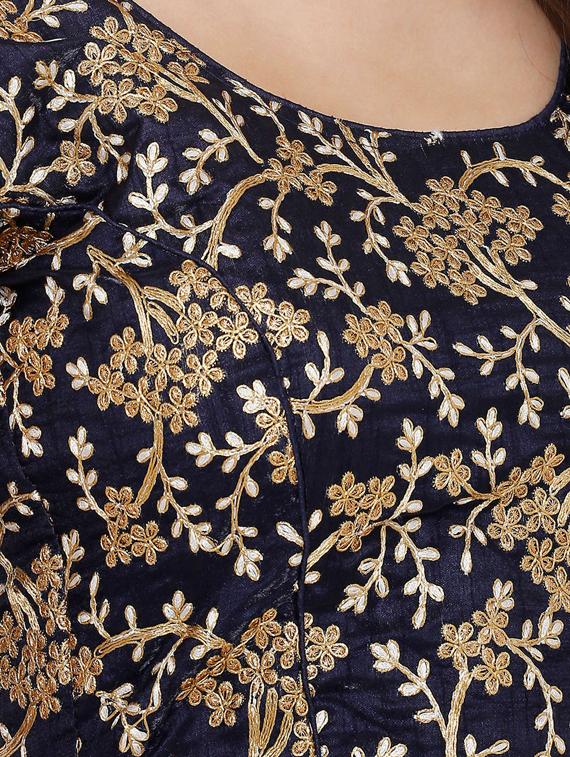 blue art silk embroidered blouse - 17352691 - Zoom Image - 5