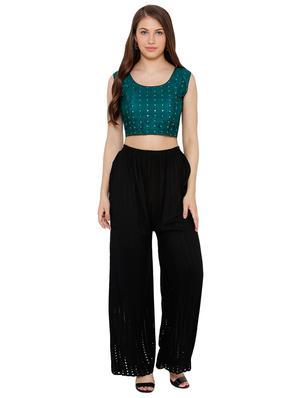 green cotton embroidered blouse - 17352692 - Standard Image - 4