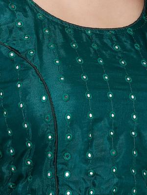 green cotton embroidered blouse - 17352692 - Standard Image - 5