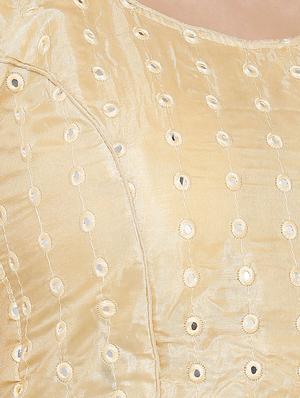 gold cotton embroidered blouse - 17352695 - Standard Image - 5