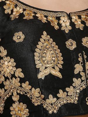 black art silk embroidered blouse - 17352703 - Standard Image - 5