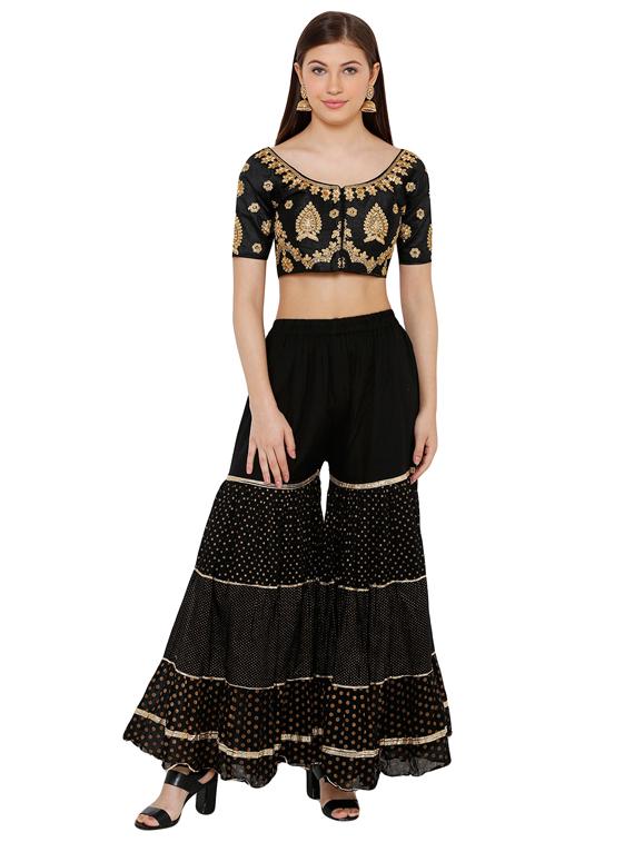 black art silk embroidered blouse - 17352703 - Zoom Image - 4