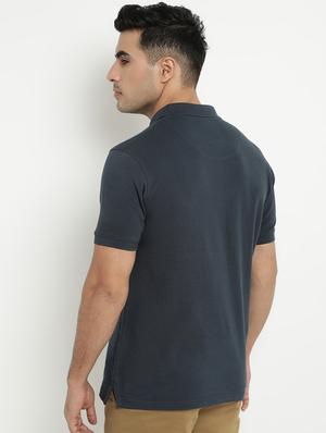 grey printed polo t-shirt - 17352853 - Standard Image - 3