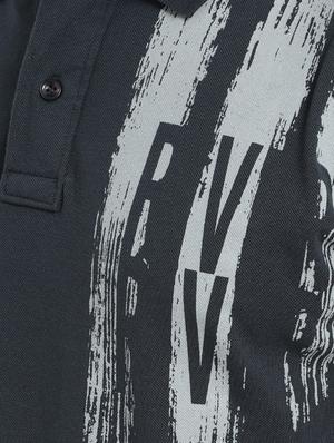 grey printed polo t-shirt - 17352853 - Standard Image - 5