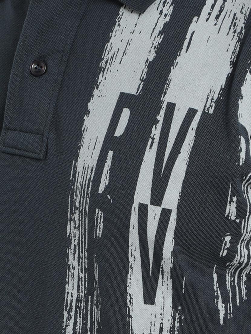 grey printed polo t-shirt - 17352853 - Zoom Image - 5