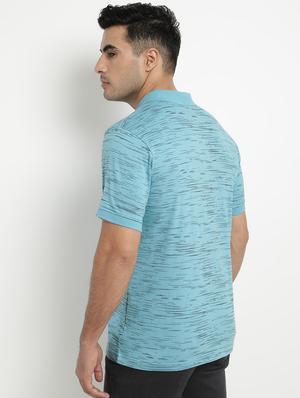 blue printed polo t-shirt - 17352859 - Standard Image - 3