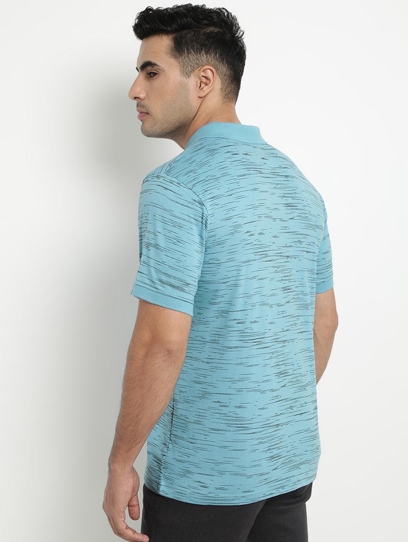 blue printed polo t-shirt - 17352859 - Zoom Image - 3