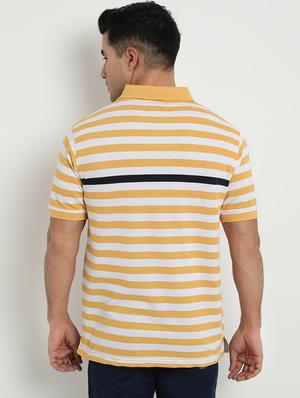 yellow striped polo t-shirt - 17352866 - Standard Image - 3
