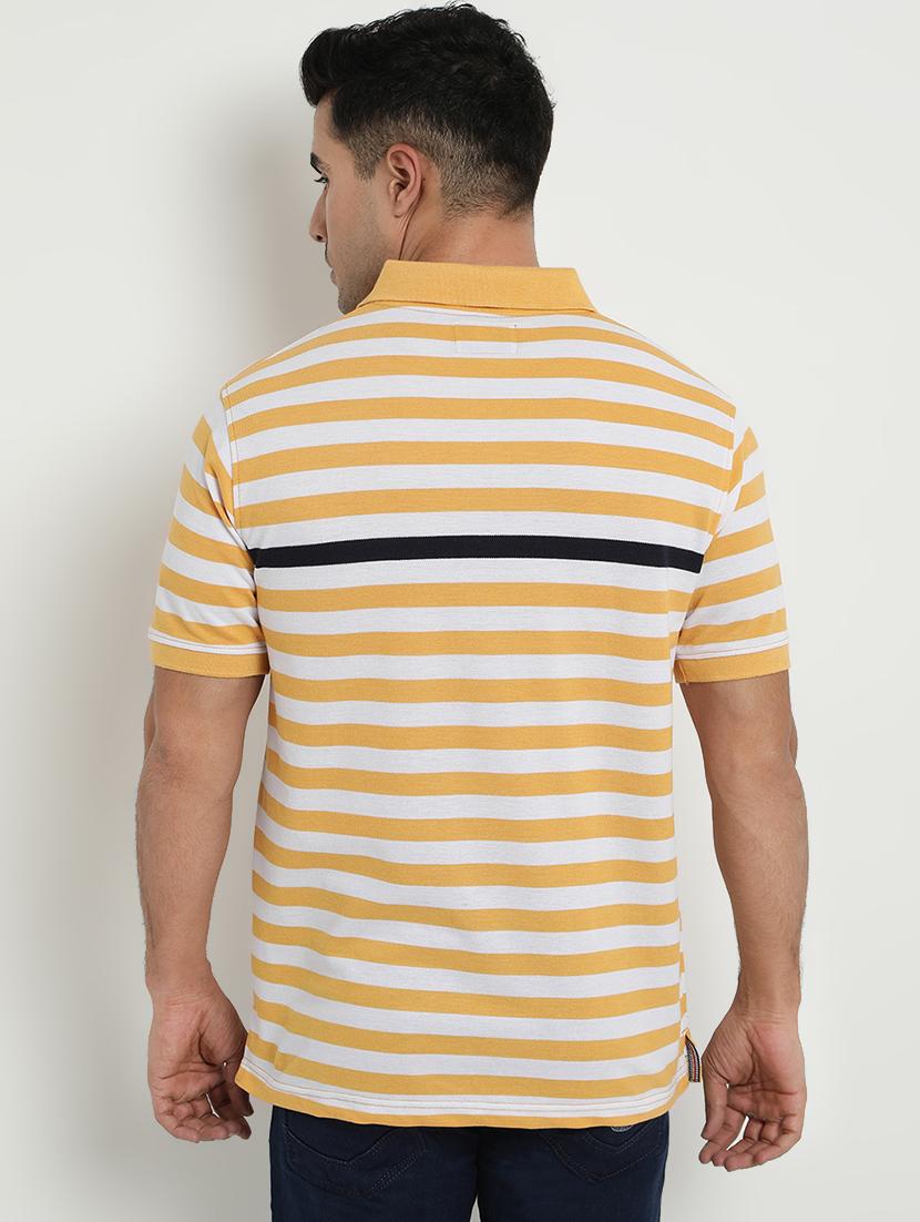 yellow striped polo t-shirt - 17352866 - Zoom Image - 3