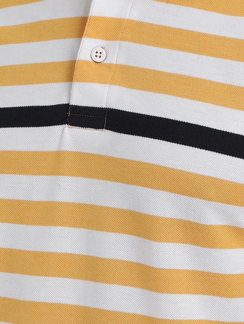 yellow striped polo t-shirt - 17352866 - Zoom Image - 5