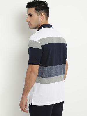white striped polo t-shirt - 17352870 - Standard Image - 3