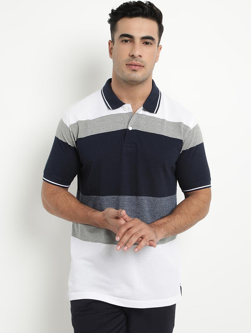 white striped polo t-shirt - 17352870 - Zoom Image - 1
