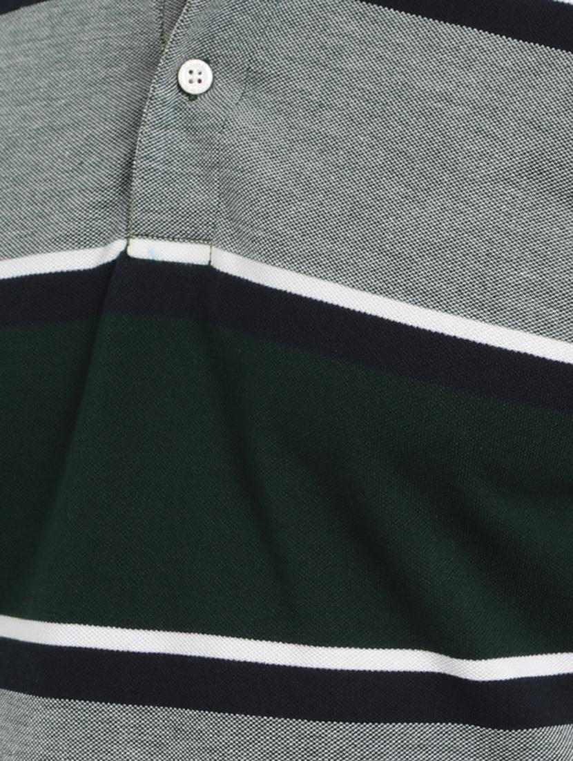 olive green striped polo t-shirt - 17352871 - Zoom Image - 5