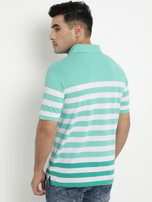 green striped polo t-shirt - 17352872 - Standard Image - 3