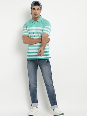 green striped polo t-shirt - 17352872 - Standard Image - 4