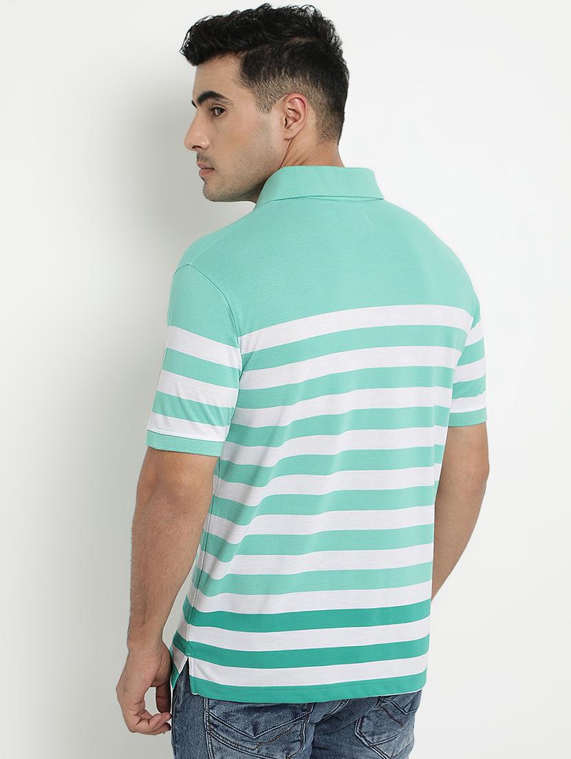 green striped polo t-shirt - 17352872 - Zoom Image - 3