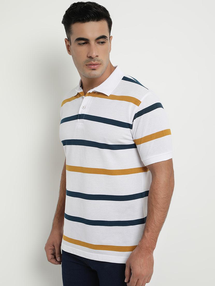 white striped polo t-shirt - 17352873 - Zoom Image - 2