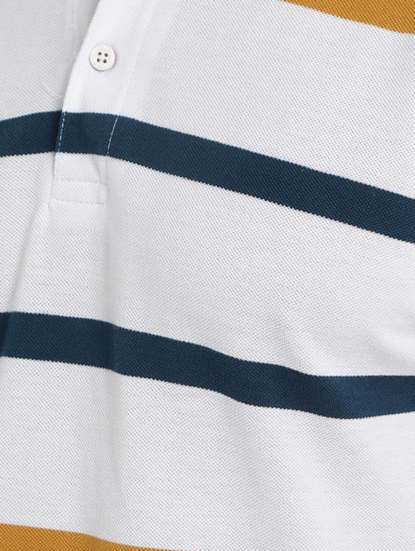 white striped polo t-shirt - 17352873 - Zoom Image - 5