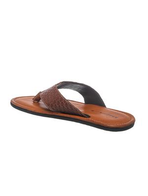 brown synthetic & mesh toe separator slippers - 17352883 - Standard Image - 3