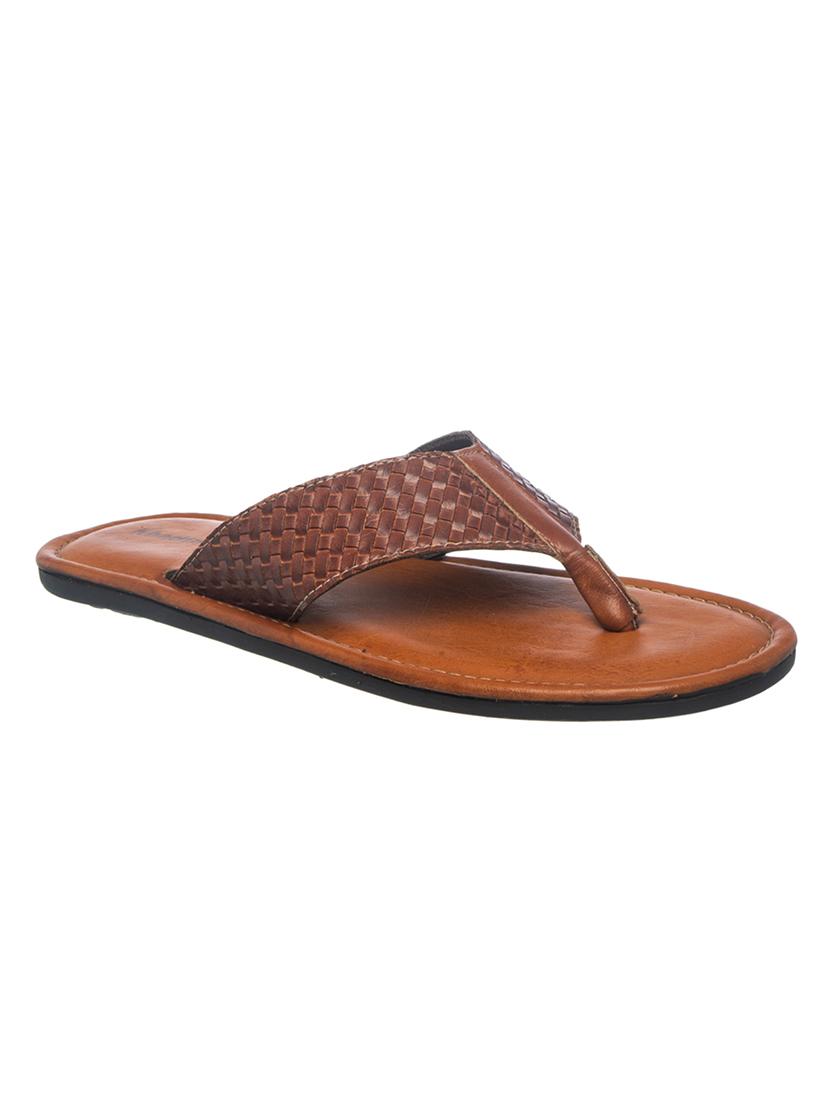 brown synthetic & mesh toe separator slippers - 17352883 - Zoom Image - 1