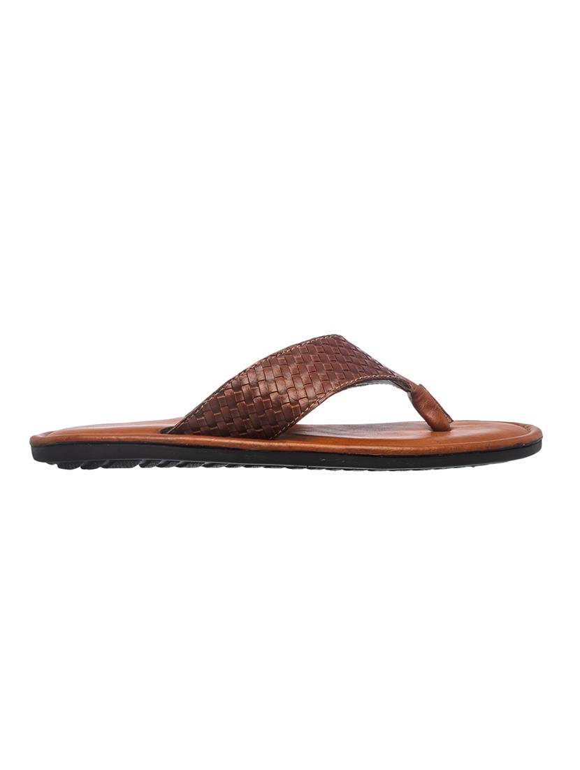 brown synthetic & mesh toe separator slippers - 17352883 - Zoom Image - 2