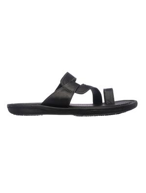 black slip on slippers - 17352894 - Standard Image - 2