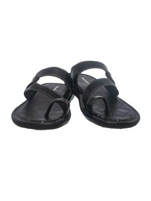 black slip on slippers - 17352894 - Standard Image - 4