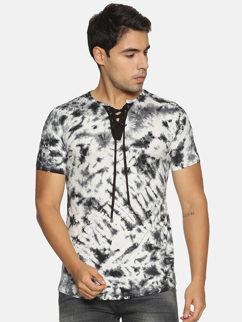 white tie & dye print t-shirt - 17352954 - Zoom Image - 1