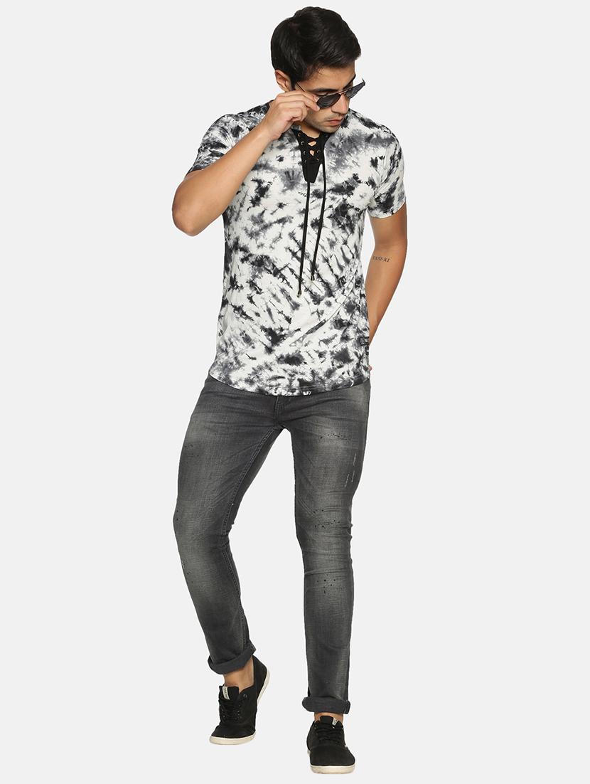 white tie & dye print t-shirt - 17352954 - Zoom Image - 4
