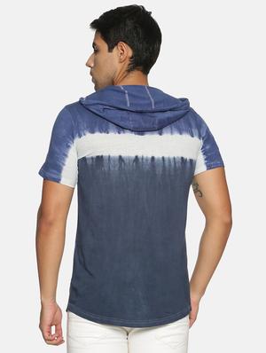 grey tie & dye hooded t-shirt - 17352959 - Standard Image - 3