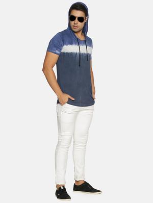 grey tie & dye hooded t-shirt - 17352959 - Standard Image - 4