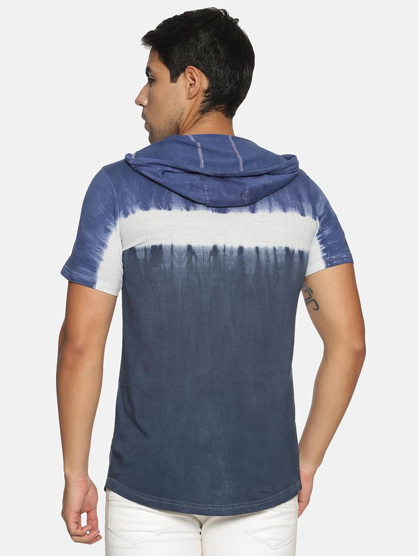 grey tie & dye hooded t-shirt - 17352959 - Zoom Image - 3