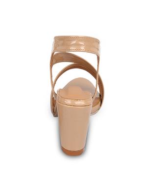 beige leather back strap sandals - 17352966 - Standard Image - 4