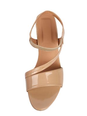 beige leather back strap sandals - 17352966 - Standard Image - 5