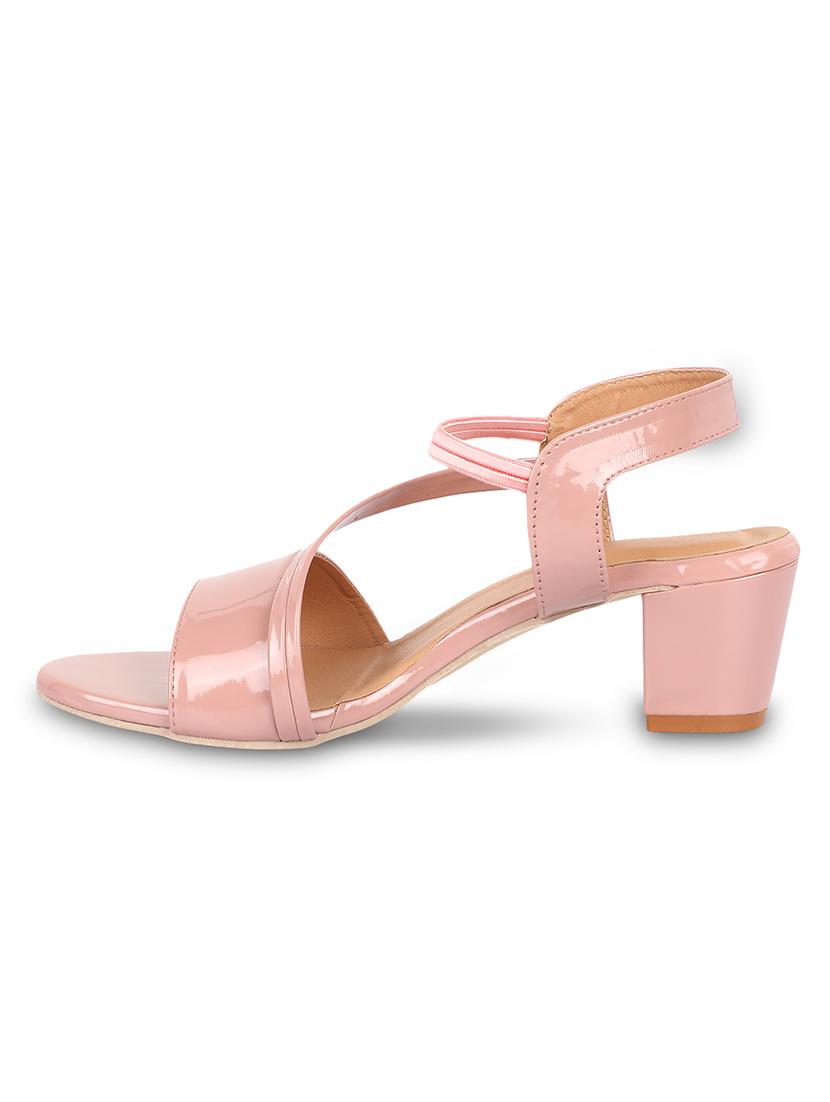 nude leatherette back strap sandals - 17352968 - Zoom Image - 3