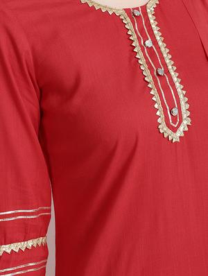 gota work kurta palazzo set - 17352998 - Standard Image - 5