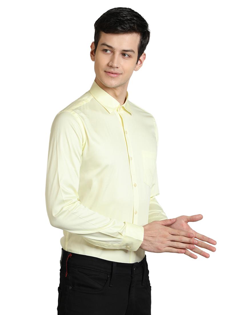 yellow solid casual shirt - 17353073 - Zoom Image - 1