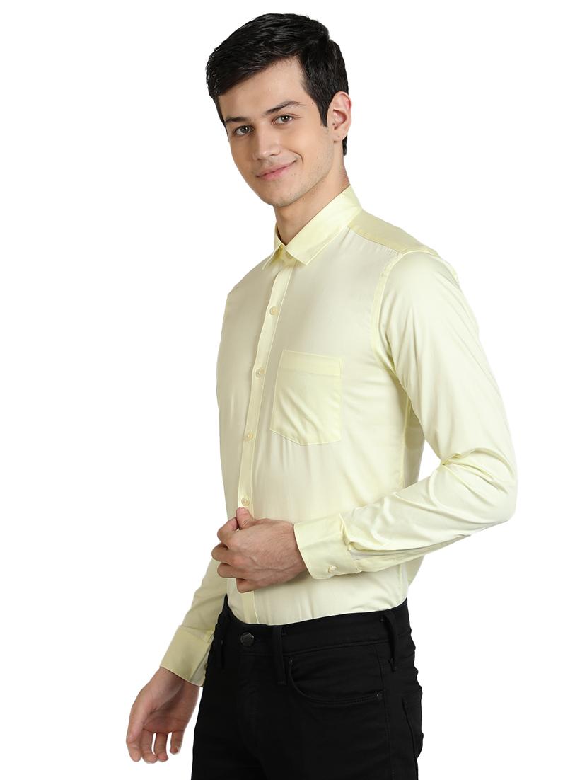 yellow solid casual shirt - 17353073 - Zoom Image - 2