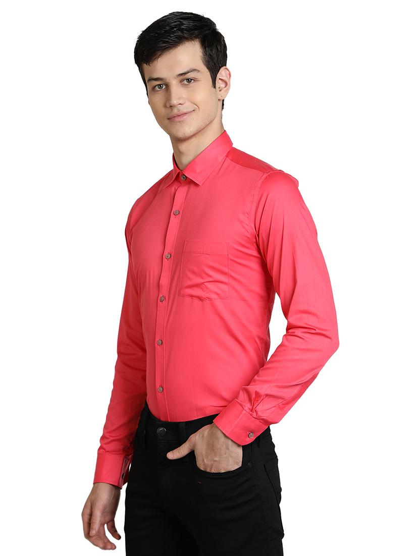 pink solid casual shirt - 17353076 - Zoom Image - 2