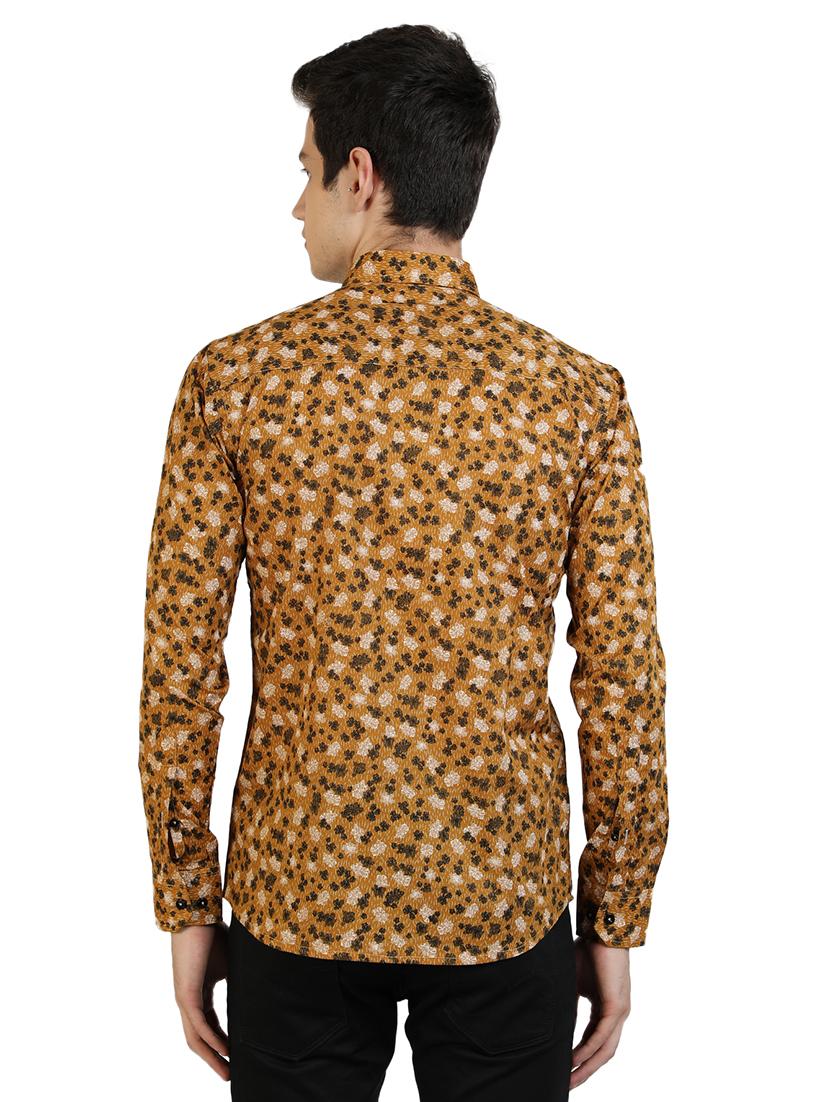 yellow floral print casual shirt - 17353092 - Zoom Image - 3