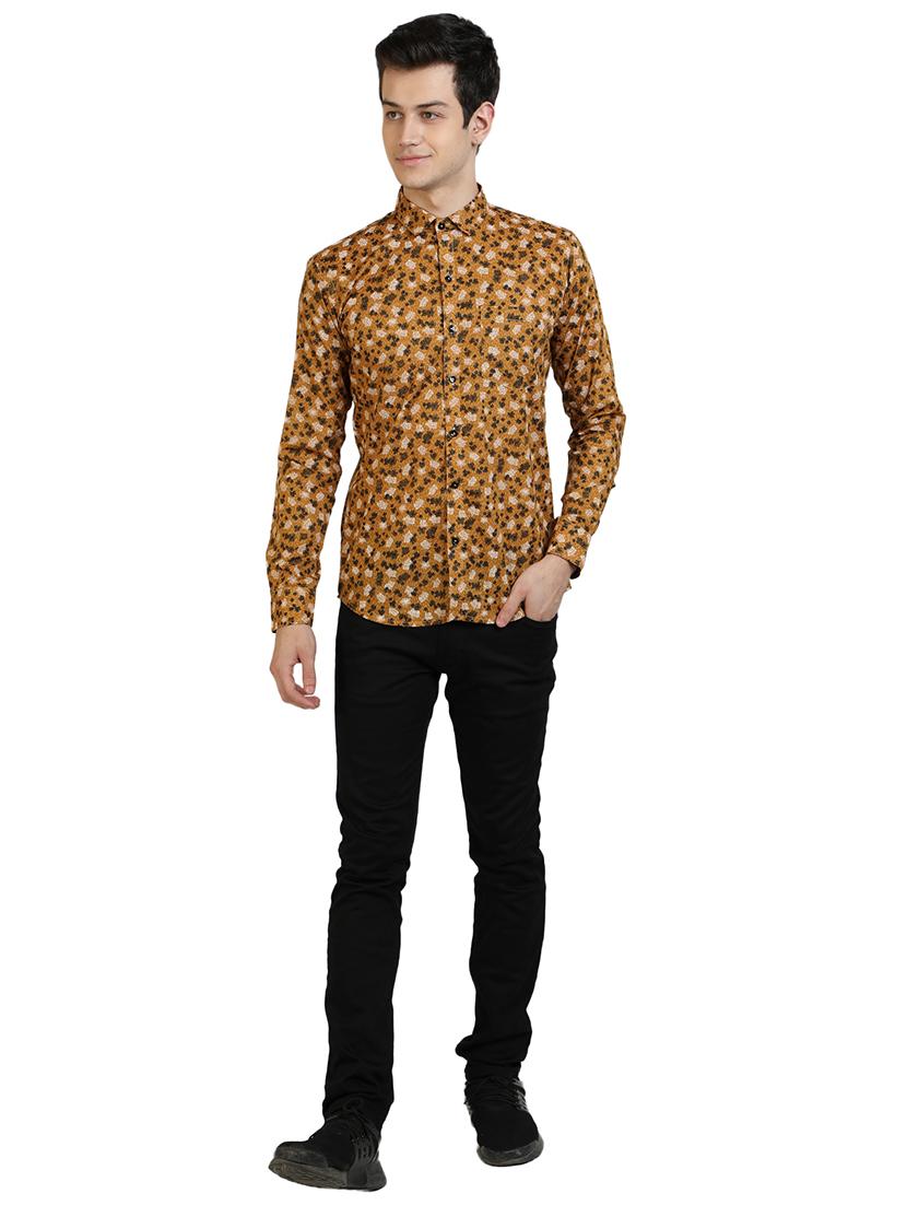 yellow floral print casual shirt - 17353092 - Zoom Image - 4