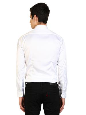 white solid casual shirt - 17353093 - Standard Image - 3
