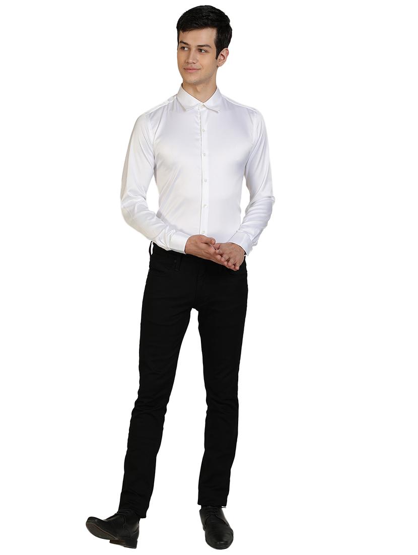 white solid casual shirt - 17353093 - Zoom Image - 4