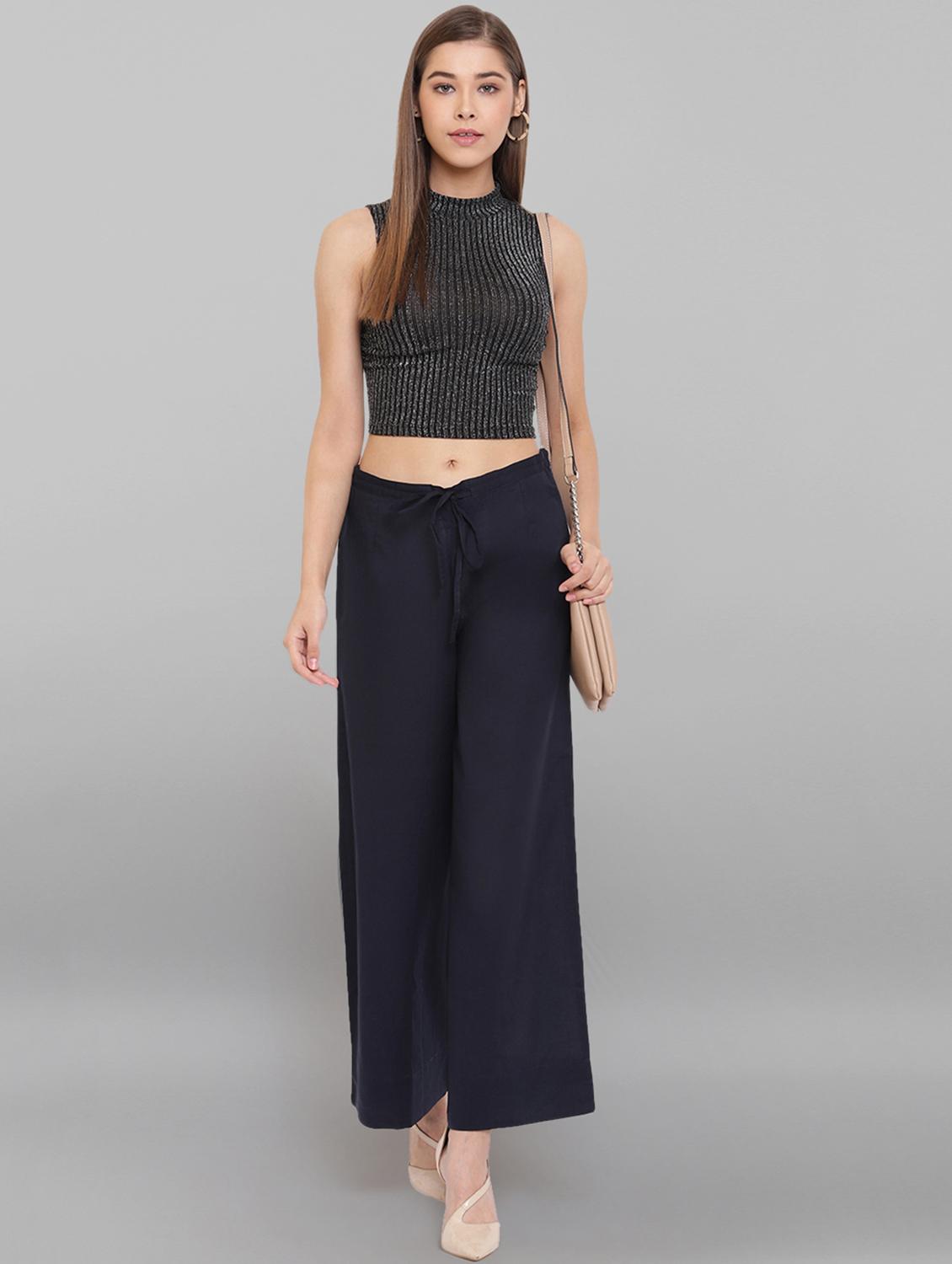 drawstring waist palazzo - 17353127 - Zoom Image - 4