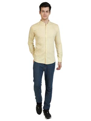 yellow printed casual shirt - 17353258 - Standard Image - 4