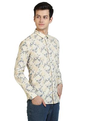 yellow printed casual shirt - 17353262 - Standard Image - 2