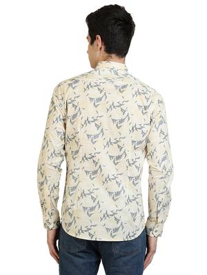 yellow printed casual shirt - 17353262 - Standard Image - 3