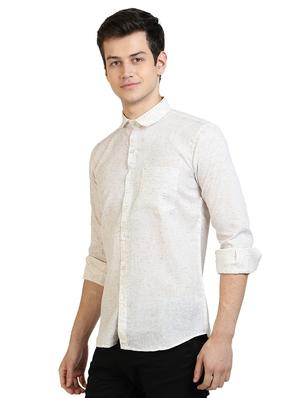yellow self design casual shirt - 17353282 - Standard Image - 2