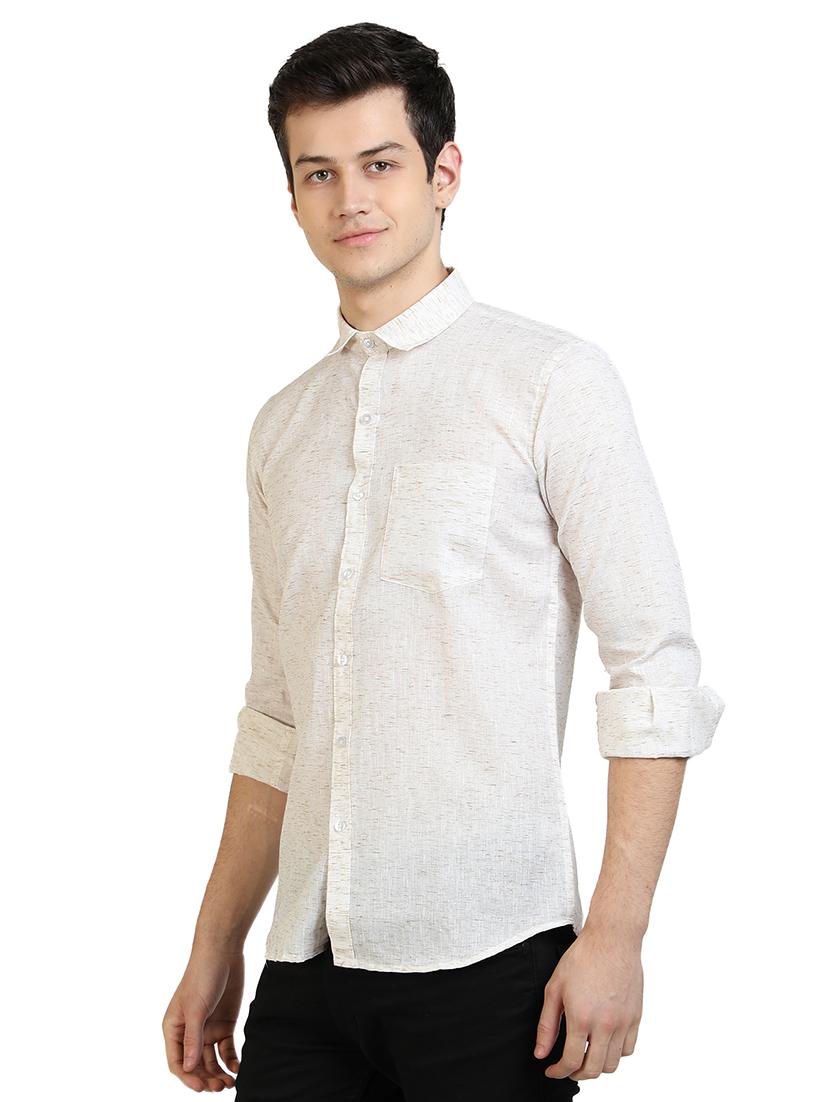 yellow self design casual shirt - 17353282 - Zoom Image - 2