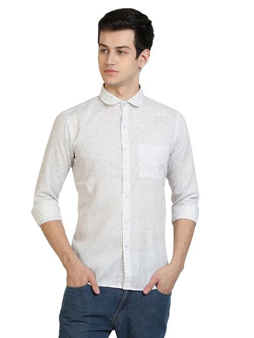 off white self design casual shirt - 17353284 - Standard Image - 1